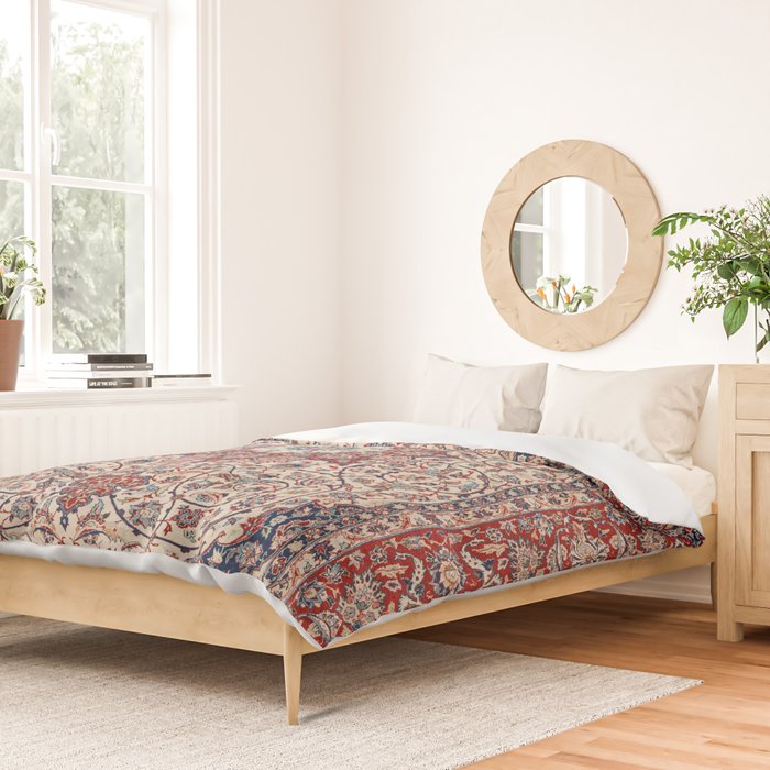 Esfahan Central Persian Antique Rug Print Duvet Cover Gallery Image 2
