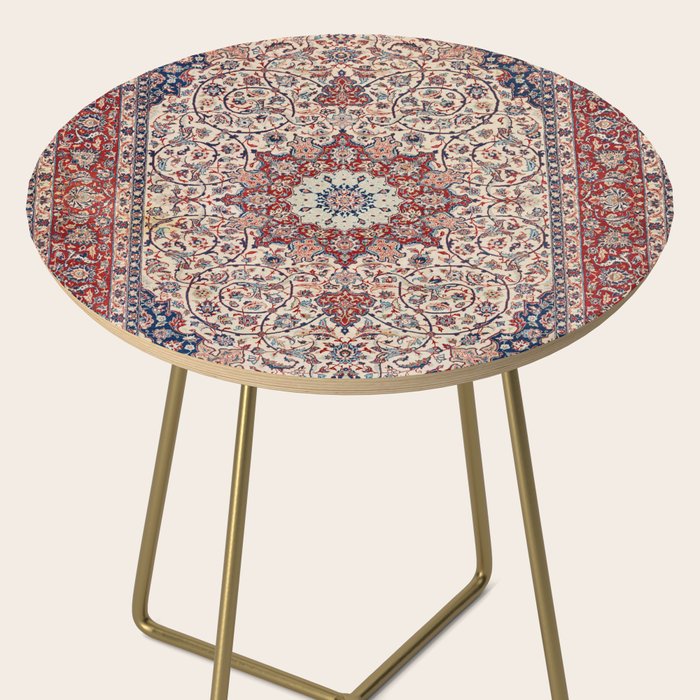 Esfahan Central Persian Antique Rug Print Side Table Gallery Image 2