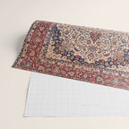 Esfahan Central Persian Antique Rug Print Wrapping Paper Gallery Image 2