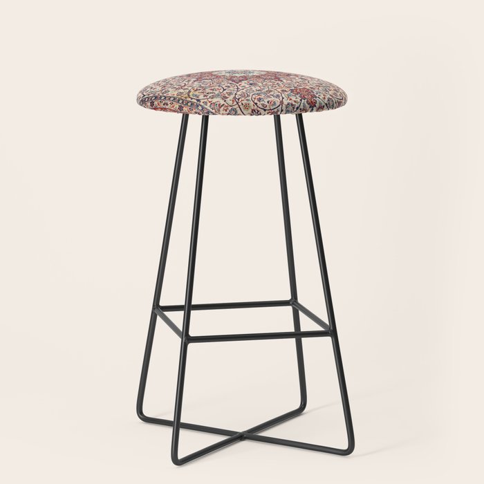 Esfahan Central Persian Antique Rug Print Stool Gallery Image 1