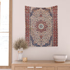 Esfahan Central Persian Antique Rug Print Wall Tapestry Gallery Image 2