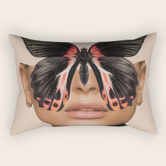 BLACK BUTTERFLY 3 Rectangular Pillow Gallery Image 1