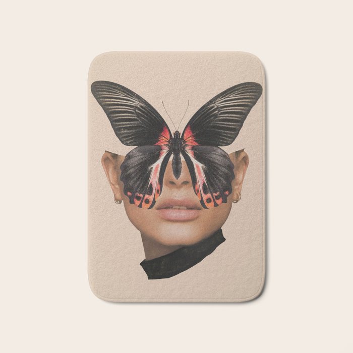 BLACK BUTTERFLY 3 Bath Mat Gallery Image 1