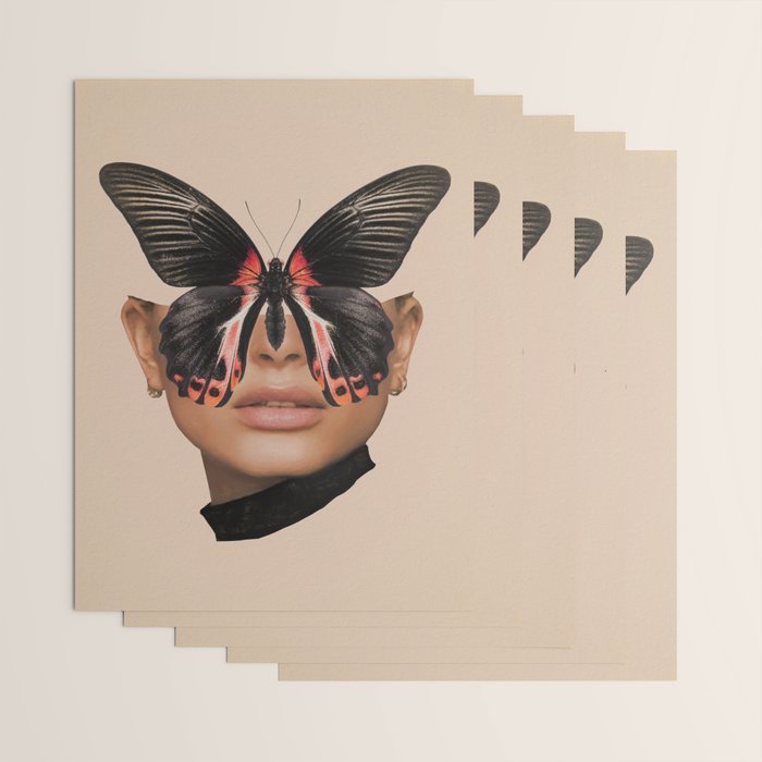 BLACK BUTTERFLY 3 Wrapping Paper Gallery Image 3