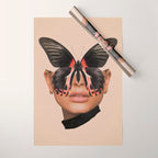 BLACK BUTTERFLY 3 Wrapping Paper Gallery Image 1