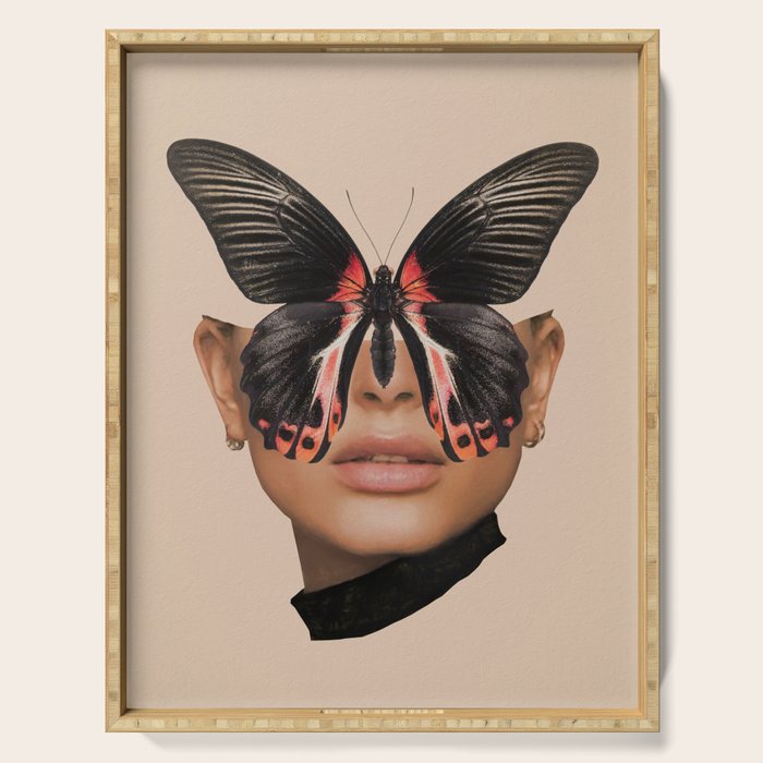 BLACK BUTTERFLY 3 Serving Tray Gallery Image 1