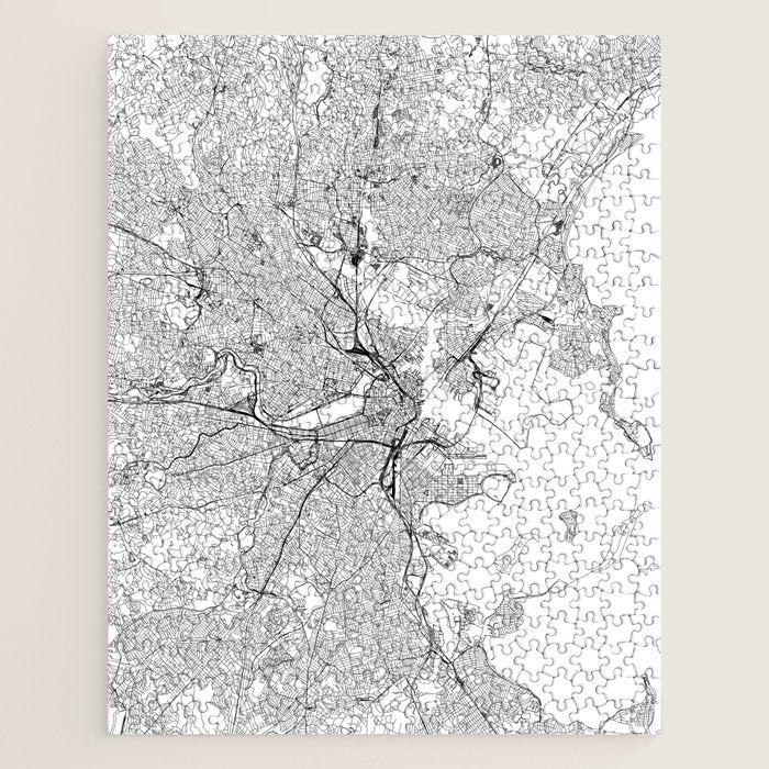 Boston Map Jigsaw Puzzle Gallery Image 1