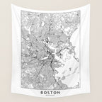 Boston Map Wall Tapestry Gallery Image 4
