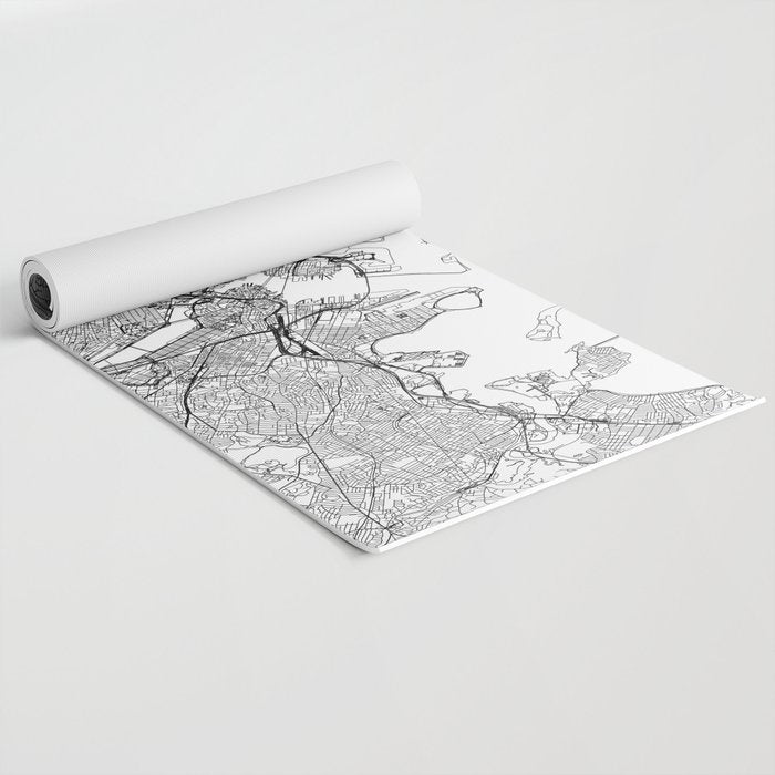 Boston Map Yoga Mat Gallery Image 2