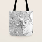Boston Map Tote Bag Gallery Image 1