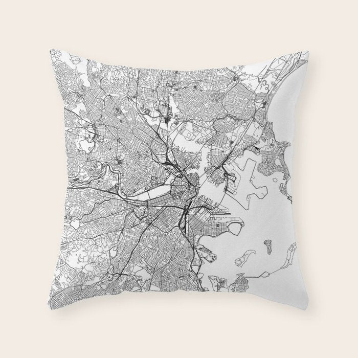 Boston Map Throw Pillow Gallery Image 6