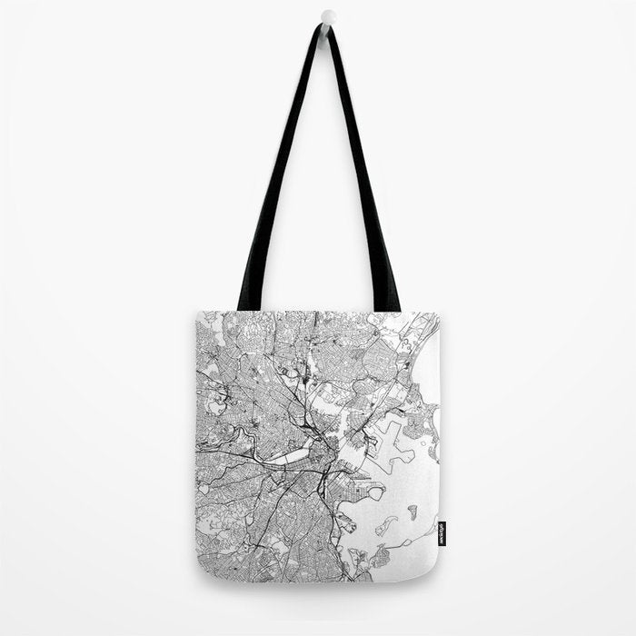Boston Map Tote Bag Gallery Image 2