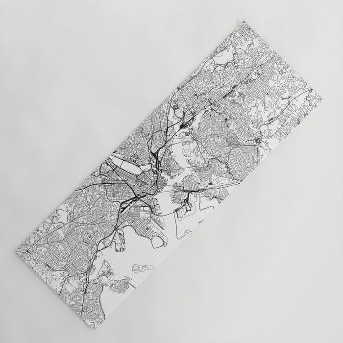 Boston Map Yoga Mat Gallery Image 1