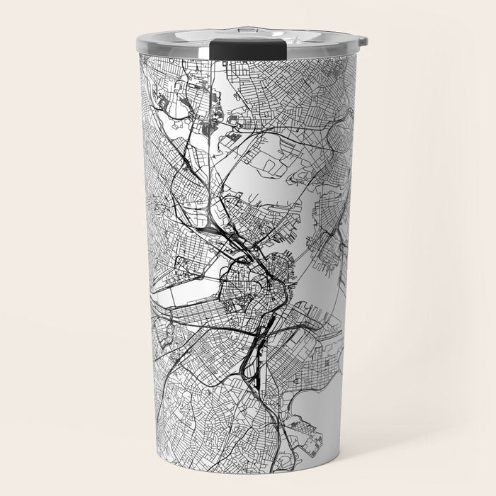 Boston Map Travel Mug Gallery Image 1