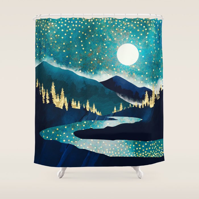 Summer Stars Shower Curtain Gallery Image 1