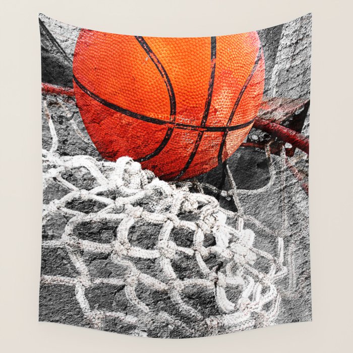 Basketball artwork variant 2 Wall Tapestry Gallery Image 1