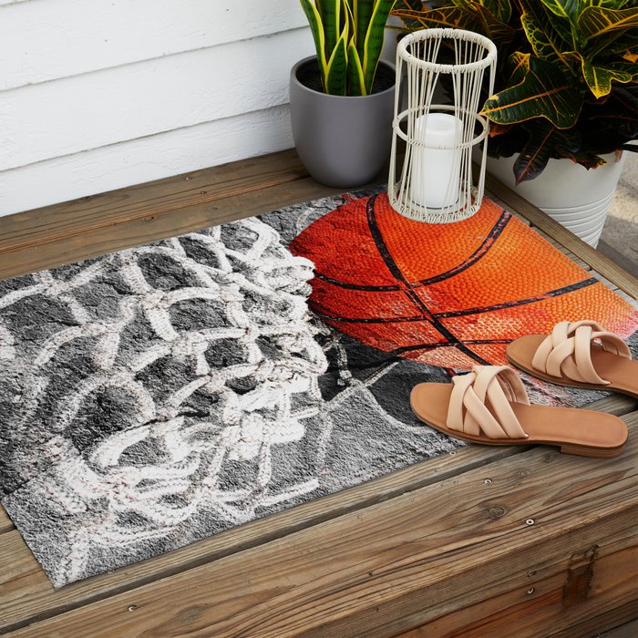 Basketball artwork variant 2 Outdoor Rug Gallery Image 2