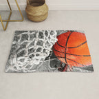 Basketball artwork variant 2 Rug Gallery Image 1