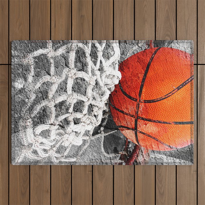 Basketball artwork variant 2 Outdoor Rug Gallery Image 1