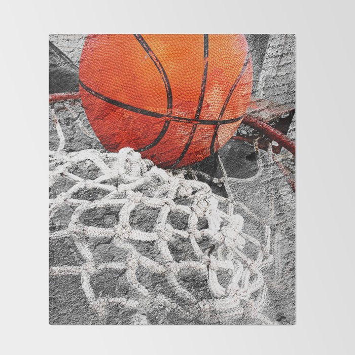 Basketball artwork variant 2 Throw Blanket Gallery Image 2