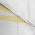 Retro Liquid Swirl Contemporary Abstract Butter Yellow and White Pattern 2 Comforter Gallery Image 4