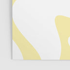 Retro Liquid Swirl Contemporary Abstract Butter Yellow and White Pattern 2 Poster Gallery Image 3
