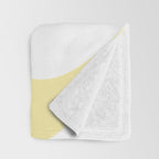 Retro Liquid Swirl Contemporary Abstract Butter Yellow and White Pattern 2 Throw Blanket Gallery Image 3