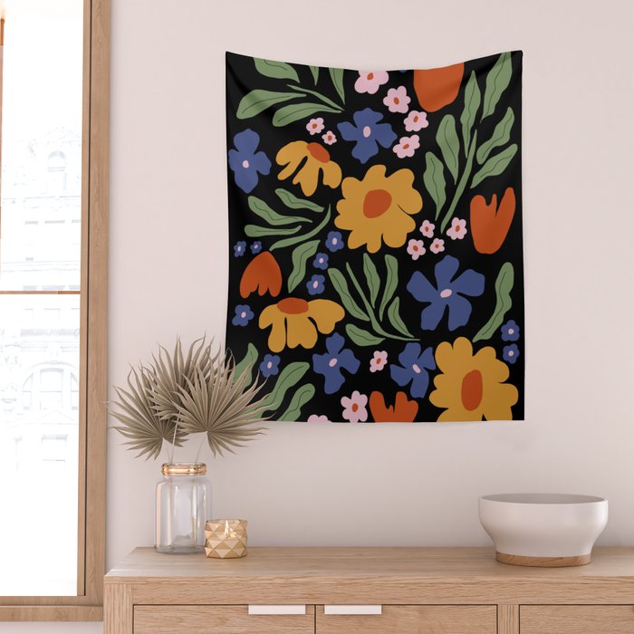 Happy floral park Wall Tapestry Gallery Image 2