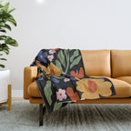 Happy floral park Throw Blanket Gallery Image 1