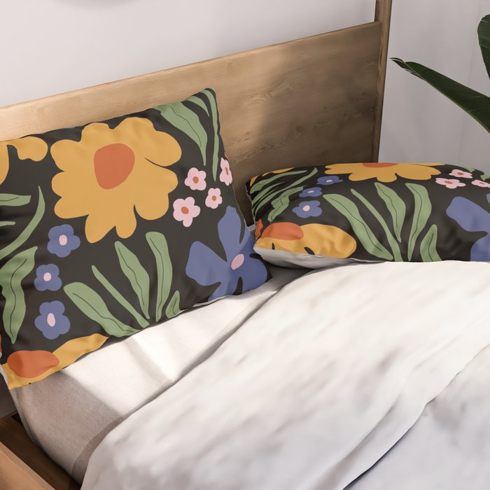 Happy floral park Pillow Sham Gallery Image 2