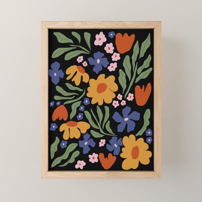Happy floral park Mini Art Print Gallery Image 1