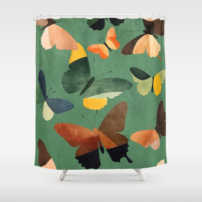 Beautiful Butterflies 6 Shower Curtain Gallery Image 1