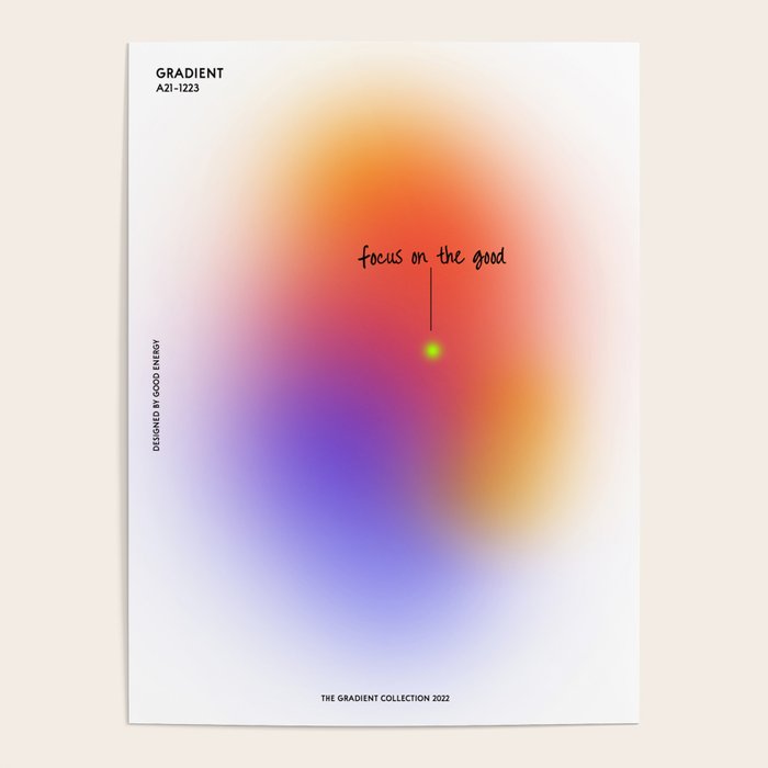Focus On The Good: Aura-Gradient-Quote-Decor Poster Gallery Image 4