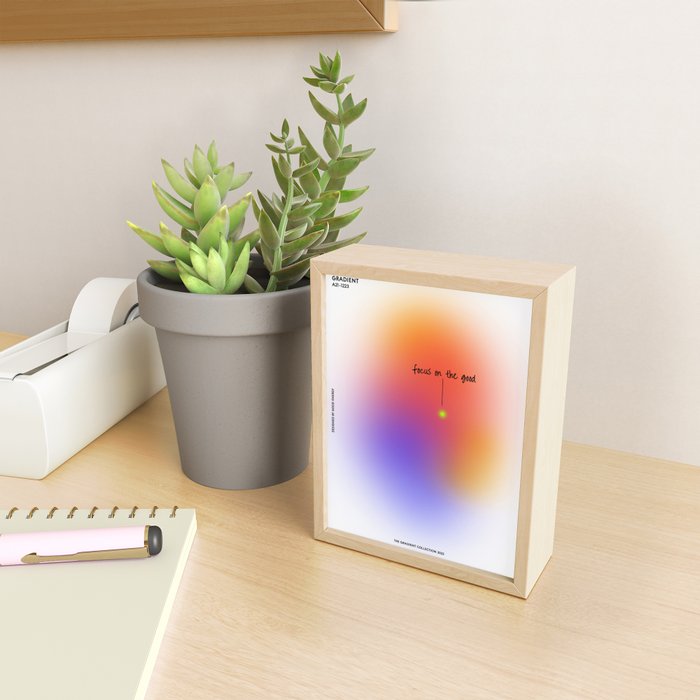 Focus On The Good: Aura-Gradient-Quote-Decor Mini Art Print Gallery Image 2