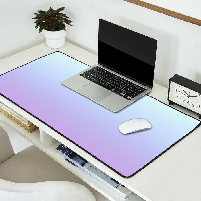 Ombre Color Lavender Blue Shade Desk Mat Gallery Image 2