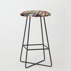 Marijuana and Floral Pattern Stool Gallery Image 1