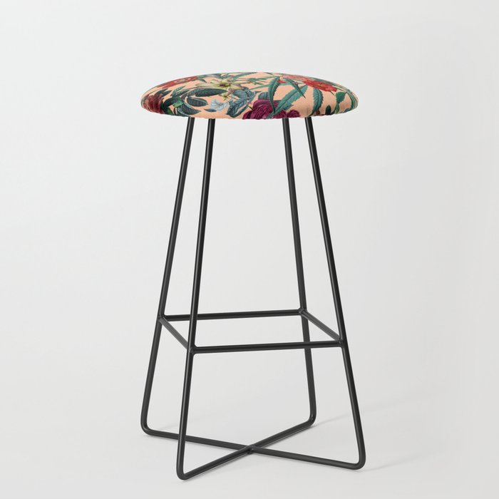 Marijuana and Floral Pattern Stool Gallery Image 1