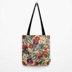 Marijuana and Floral Pattern Tote Bag Gallery Image 2