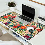 Marijuana and Floral Pattern Desk Mat Gallery Image 2