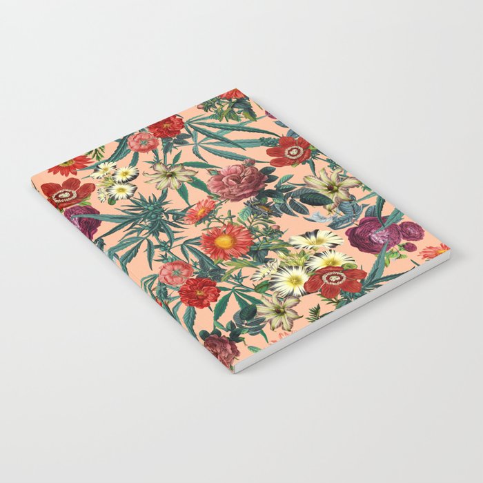 Marijuana and Floral Pattern Notebook Gallery Image 2
