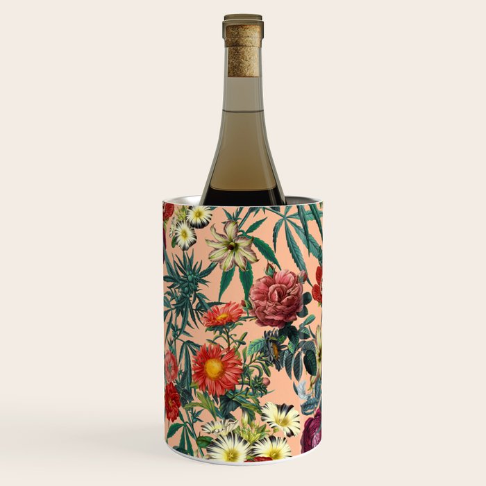 Marijuana and Floral Pattern Wine Chiller Gallery Image 3