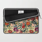 Marijuana and Floral Pattern Laptop Sleeve Gallery Image 2