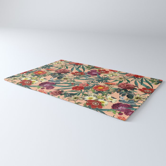 Marijuana and Floral Pattern Rug Gallery Image 3