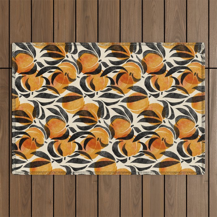 Peaches - marigold & black Outdoor Rug Gallery Image 1