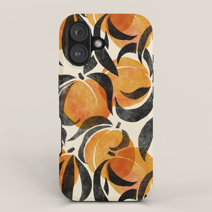 Peaches - marigold & black iPhone Case Gallery Image 1
