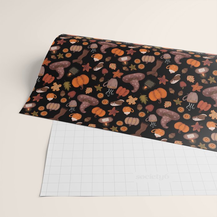 Cozy Halloween Wrapping Paper Gallery Image 2