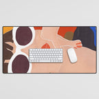 Colorful Woman Portrait Desk Mat Gallery Image 1
