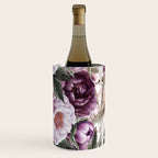 Purple Plum Pink Watercolor Peonies and Greenery Wine Chiller Gallery Image 3