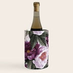 Purple Plum Pink Watercolor Peonies and Greenery Wine Chiller Gallery Image 1