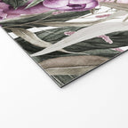 Purple Plum Pink Watercolor Peonies and Greenery Welcome Mat Gallery Image 2